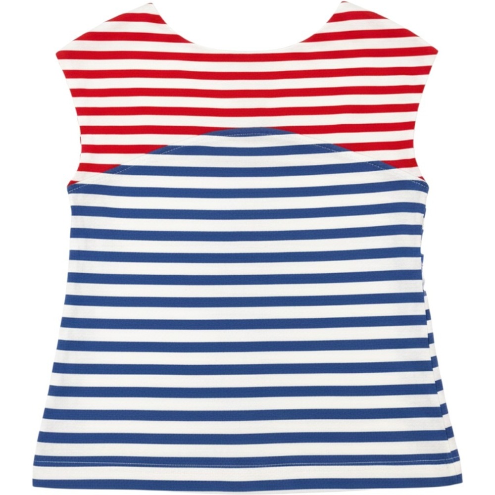 Kate Spade Striped Bow Back Top Kids 8Y Blue Red White Nautical Sleeveless